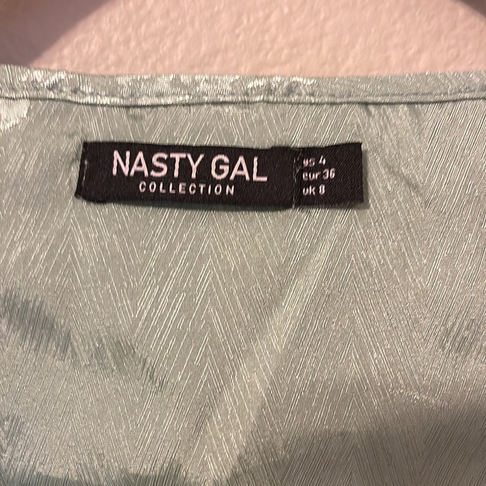 Nasty gal seaform green blouse size 4 NWOT #6 - Picture 6 of 8